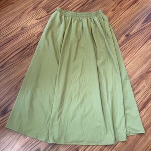#5 Cider Maxi Skirt Green W/ Pockets